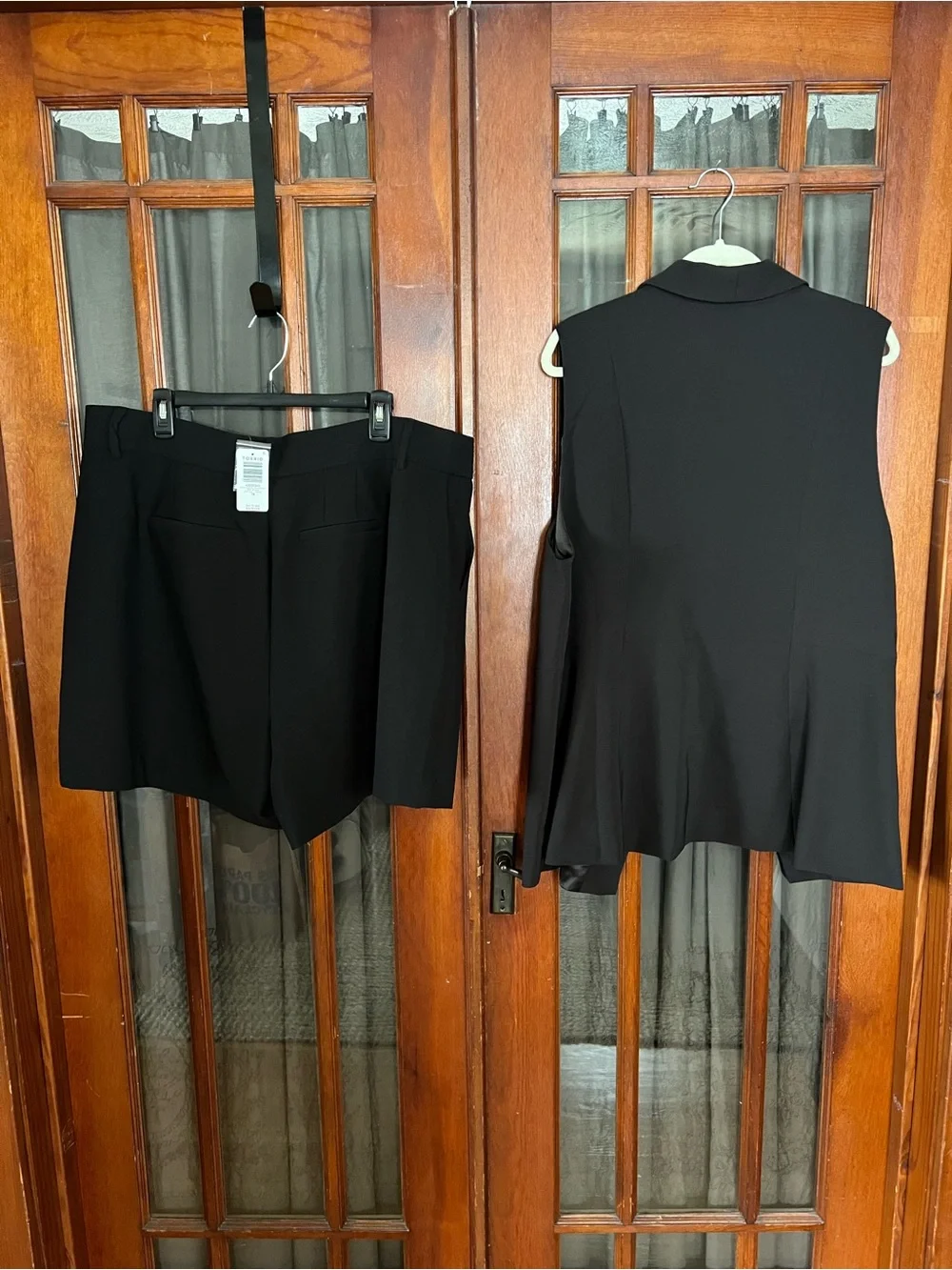 Studio by Torrid Black Tailored Sleeveless Vest & Shorts Set